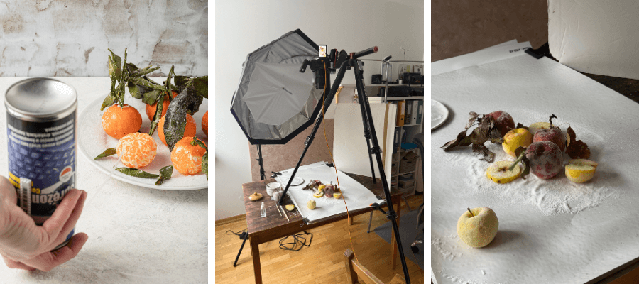 Efekt szronu w fotografii kulinarnej